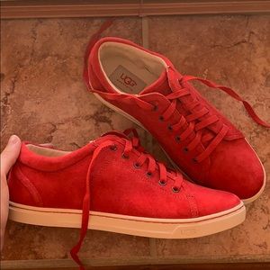 UGG Red Suede/Wool Tennis Shoes